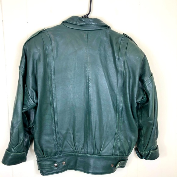 Vintage The Old Mill Leather Bomber Jacket Sz L - Picture 10 of 14